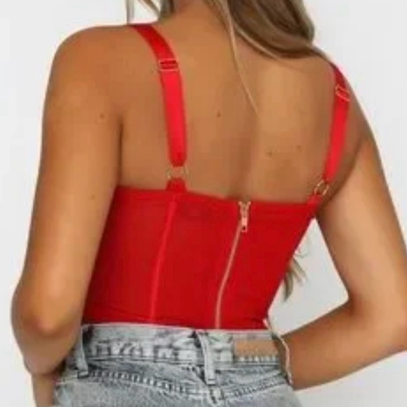 WhiteFox NWT Gimme Love red bustier, medium - Picture 2 of 8